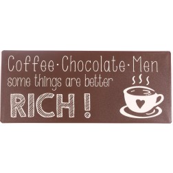 Emaljeskilt. Coffee, Chocolate, Men